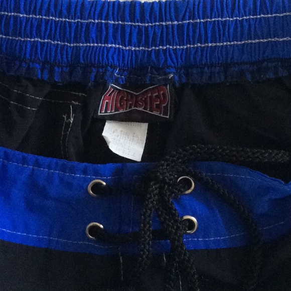 Swim Board Shorts Vintage Black and Cobalt Blue - Picture 4 of 6